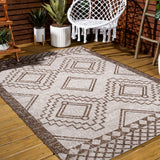 Faro Marokko Diamond Tribal Medallion Indoor/Outdoor Area Rug