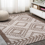 Faro Marokko Diamond Tribal Medallion Indoor/Outdoor Area Rug