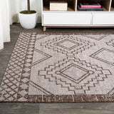 Faro Marokko Diamond Tribal Medallion Indoor/Outdoor Area Rug