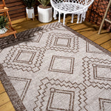 Faro Marokko Diamond Tribal Medallion Indoor/Outdoor Area Rug