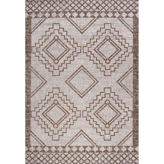 Faro Marokko Diamond Tribal Medallion Indoor/Outdoor Area Rug