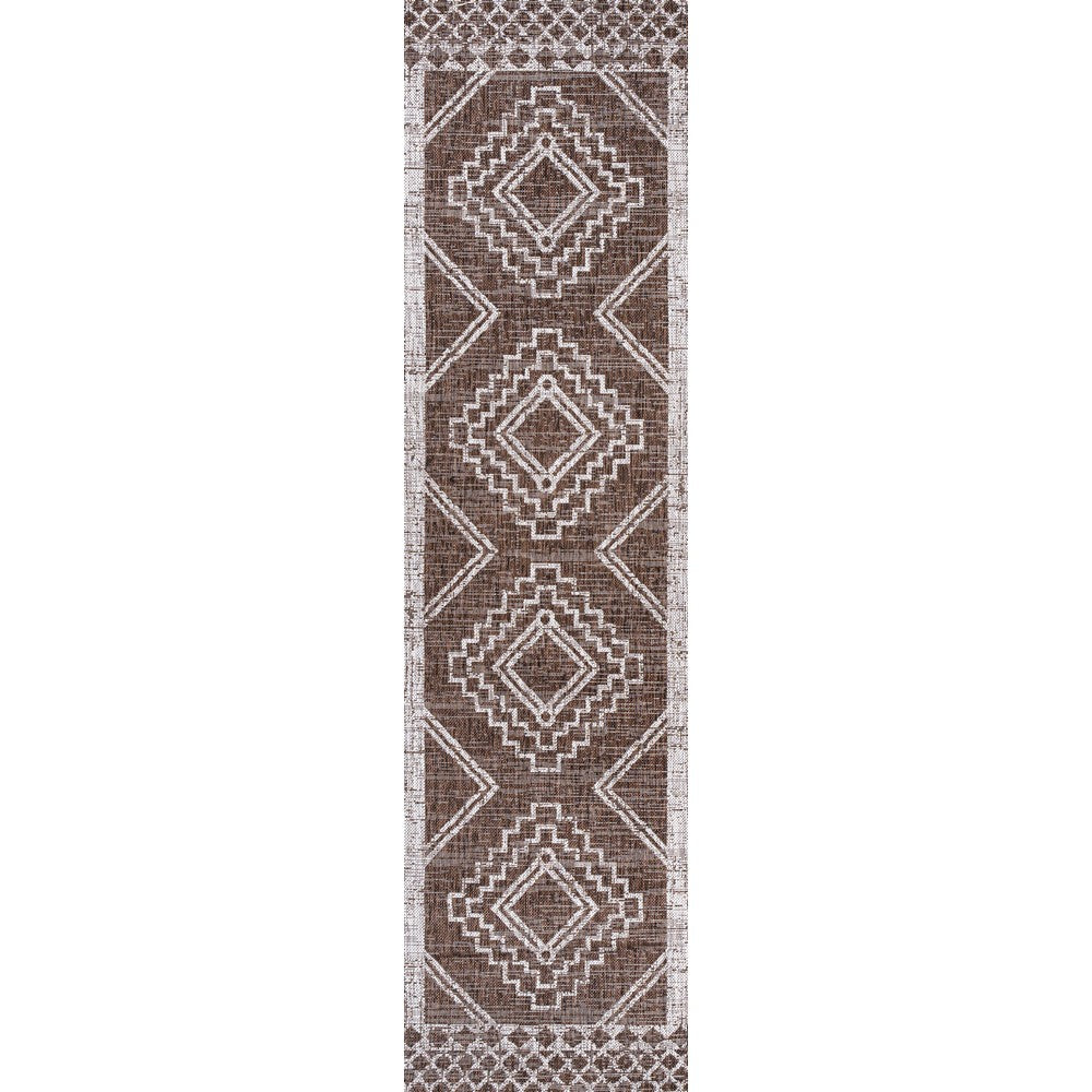 Faro Marokko Diamond Tribal Medallion Indoor/Outdoor Area Rug