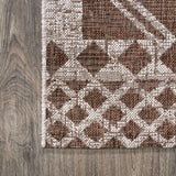 Faro Marokko Diamond Tribal Medallion Indoor/Outdoor Area Rug