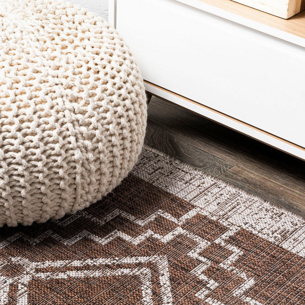 Faro Marokko Diamond Tribal Medallion Indoor/Outdoor Area Rug