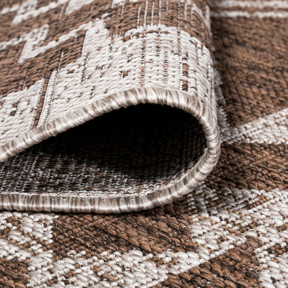 Faro Marokko Diamond Tribal Medallion Indoor/Outdoor Area Rug