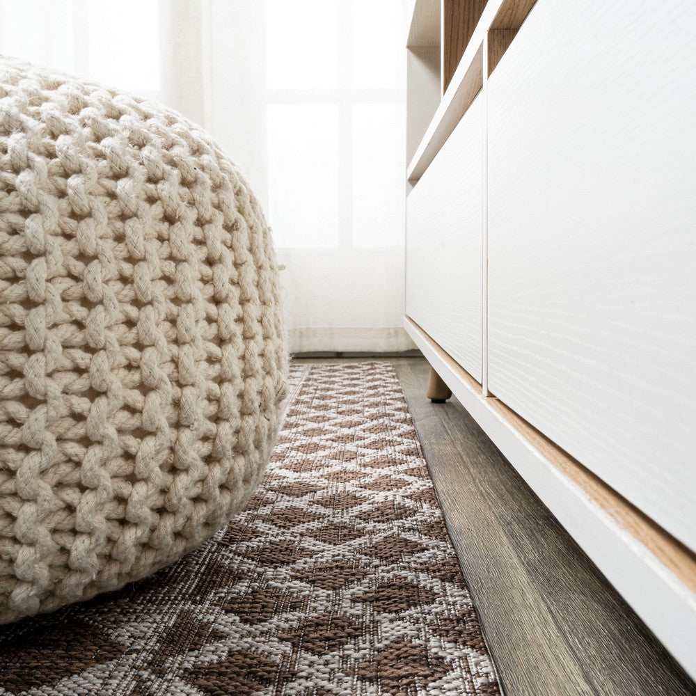 Faro Marokko Diamond Tribal Medallion Indoor/Outdoor Area Rug