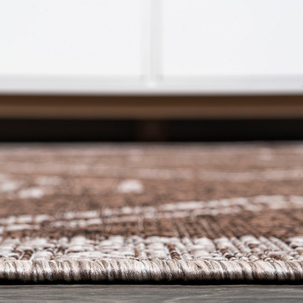Faro Marokko Diamond Tribal Medallion Indoor/Outdoor Area Rug