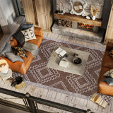 Faro Marokko Diamond Tribal Medallion Indoor/Outdoor Area Rug