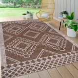 Faro Marokko Diamond Tribal Medallion Indoor/Outdoor Area Rug