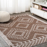 Faro Marokko Diamond Tribal Medallion Indoor/Outdoor Area Rug