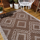 Faro Marokko Diamond Tribal Medallion Indoor/Outdoor Area Rug