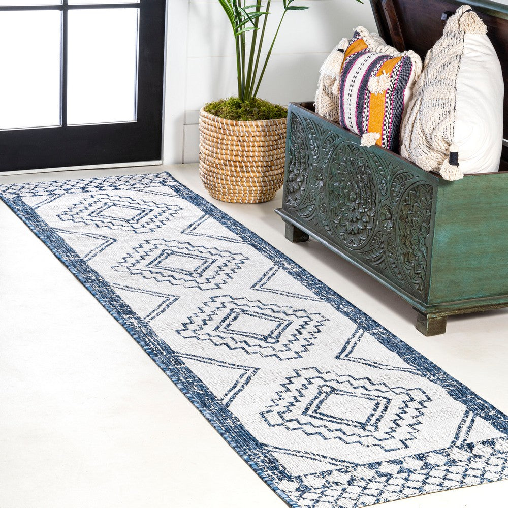 Faro Marokko Diamond Tribal Medallion Indoor/Outdoor Area Rug