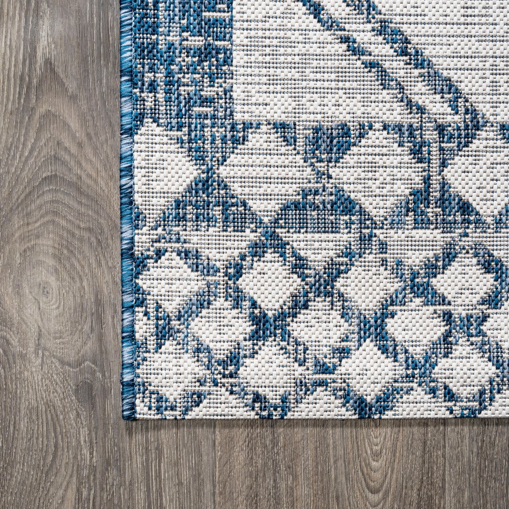 Faro Marokko Diamond Tribal Medallion Indoor/Outdoor Area Rug
