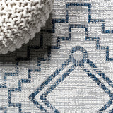 Faro Marokko Diamond Tribal Medallion Indoor/Outdoor Area Rug