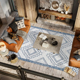 Faro Marokko Diamond Tribal Medallion Indoor/Outdoor Area Rug