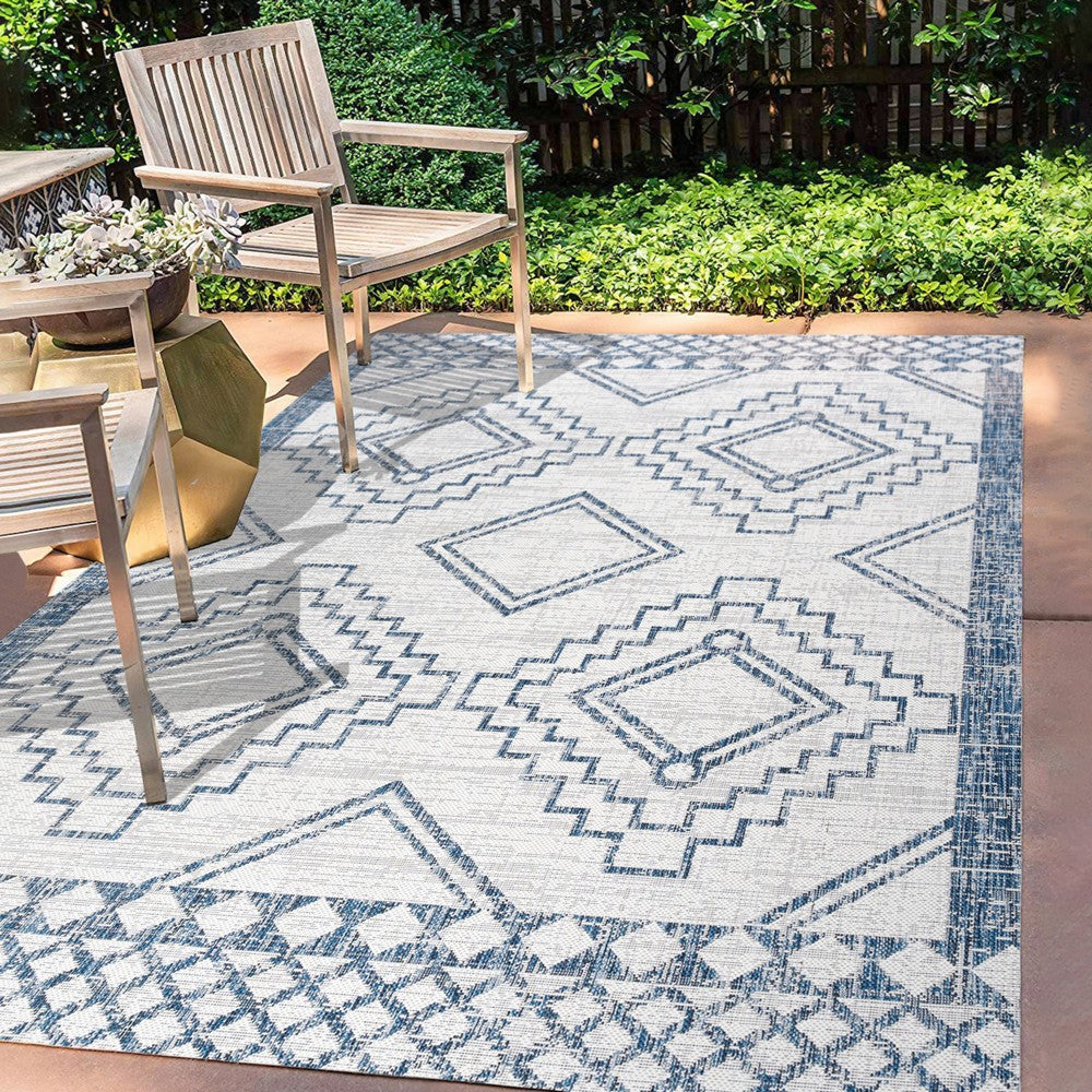 Faro Marokko Diamond Tribal Medallion Indoor/Outdoor Area Rug