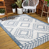 Faro Marokko Diamond Tribal Medallion Indoor/Outdoor Area Rug