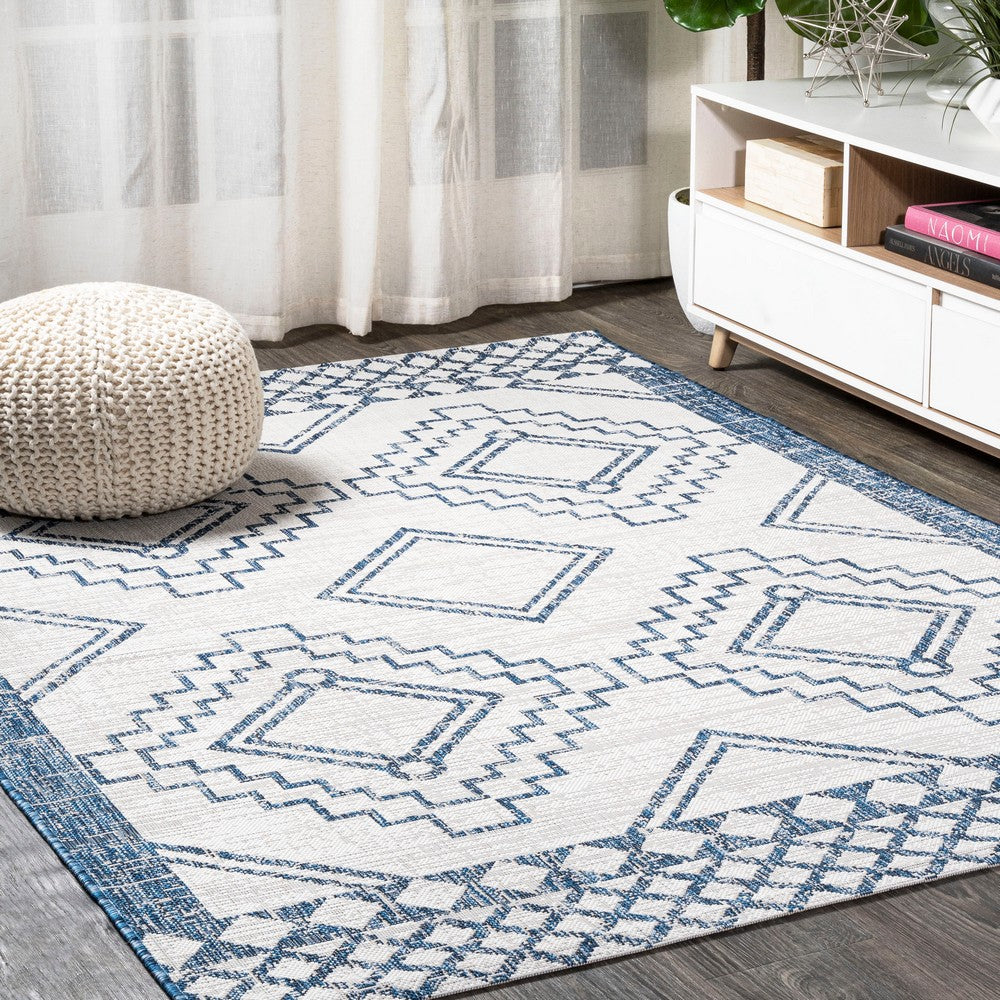 Faro Marokko Diamond Tribal Medallion Indoor/Outdoor Area Rug