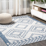 Faro Marokko Diamond Tribal Medallion Indoor/Outdoor Area Rug