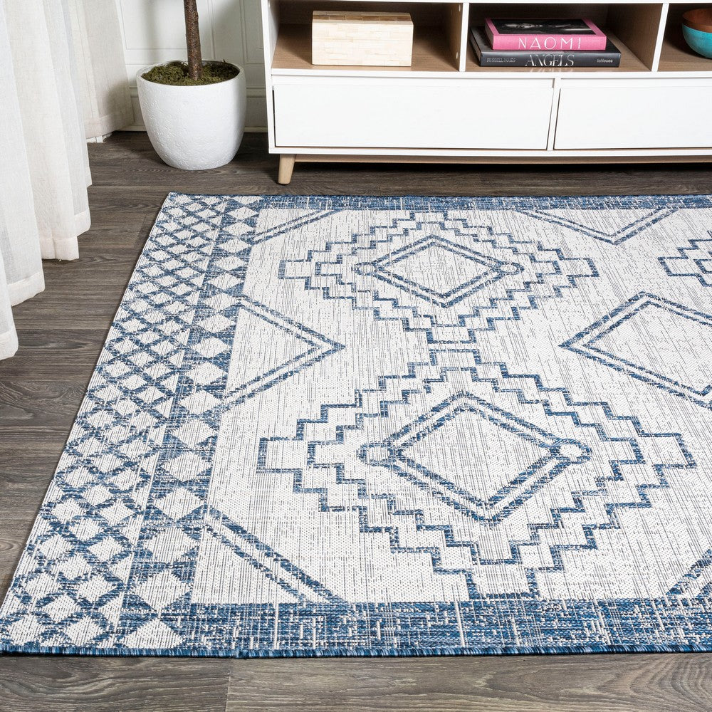 Faro Marokko Diamond Tribal Medallion Indoor/Outdoor Area Rug