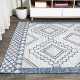 Faro Marokko Diamond Tribal Medallion Indoor/Outdoor Area Rug
