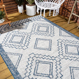 Faro Marokko Diamond Tribal Medallion Indoor/Outdoor Area Rug