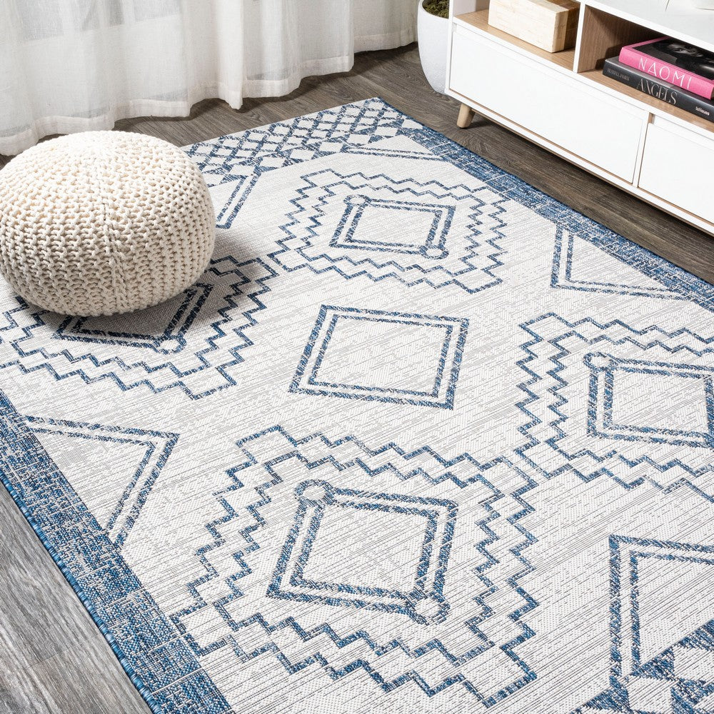 Faro Marokko Diamond Tribal Medallion Indoor/Outdoor Area Rug