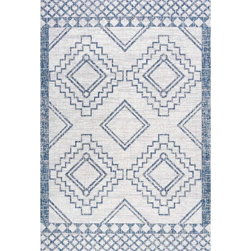 Faro Marokko Diamond Tribal Medallion Indoor/Outdoor Area Rug