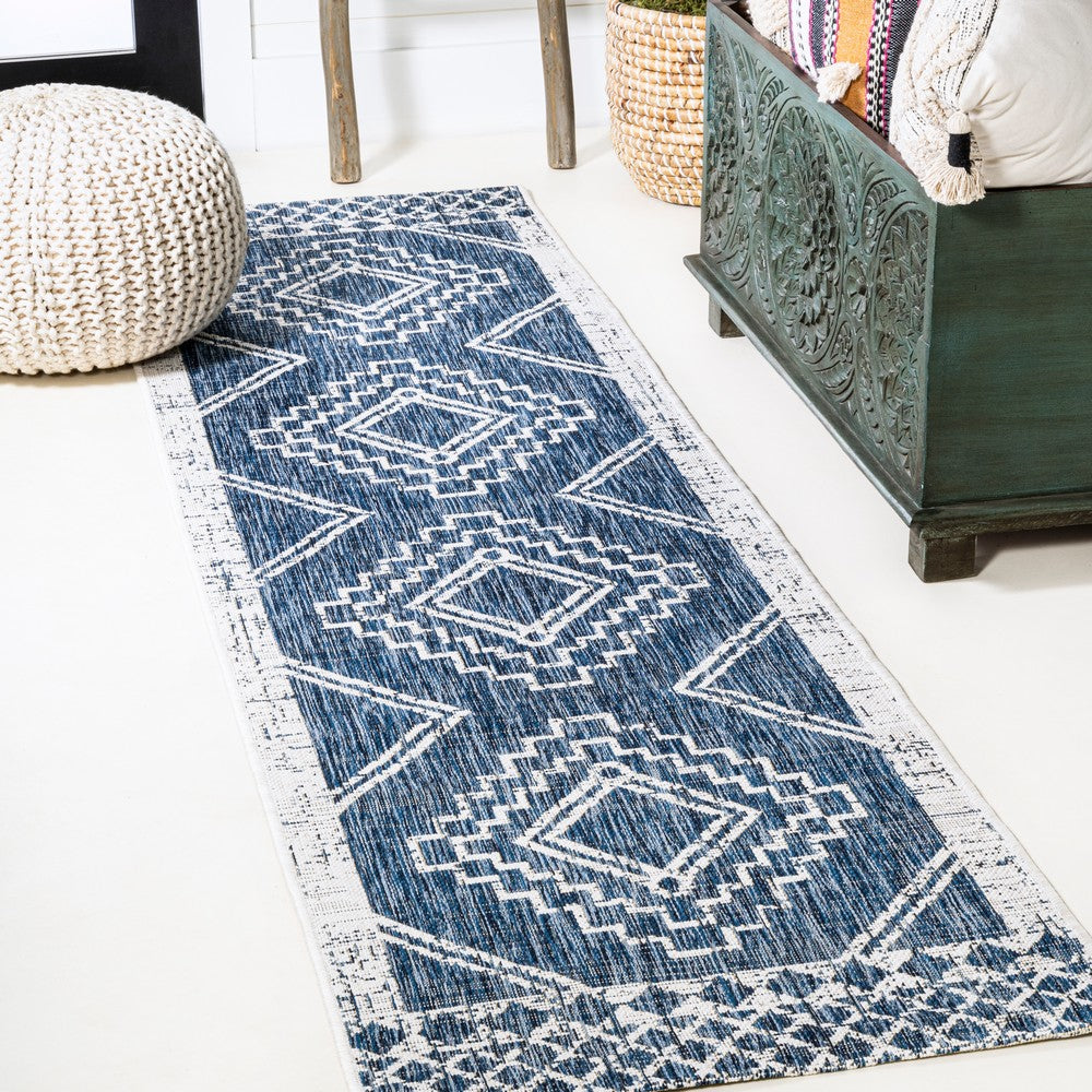 Faro Marokko Diamond Tribal Medallion Indoor/Outdoor Area Rug