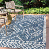 Faro Marokko Diamond Tribal Medallion Indoor/Outdoor Area Rug