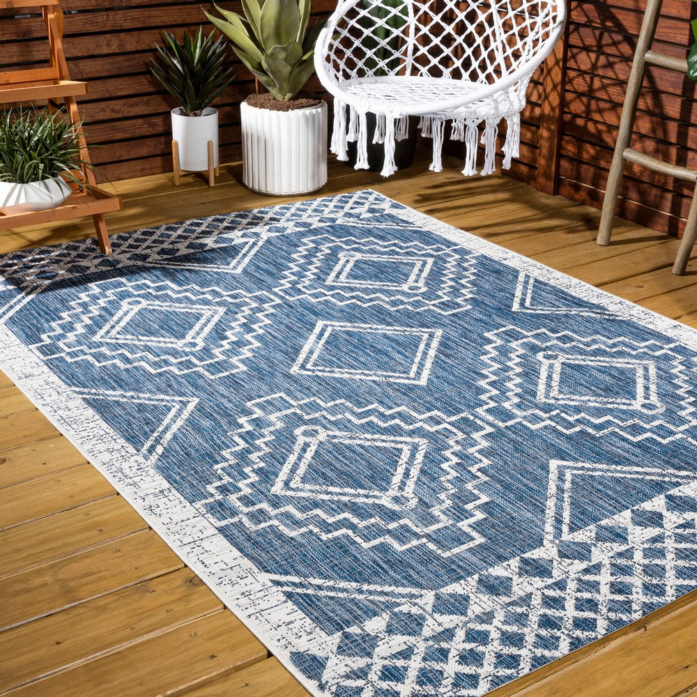 Faro Marokko Diamond Tribal Medallion Indoor/Outdoor Area Rug