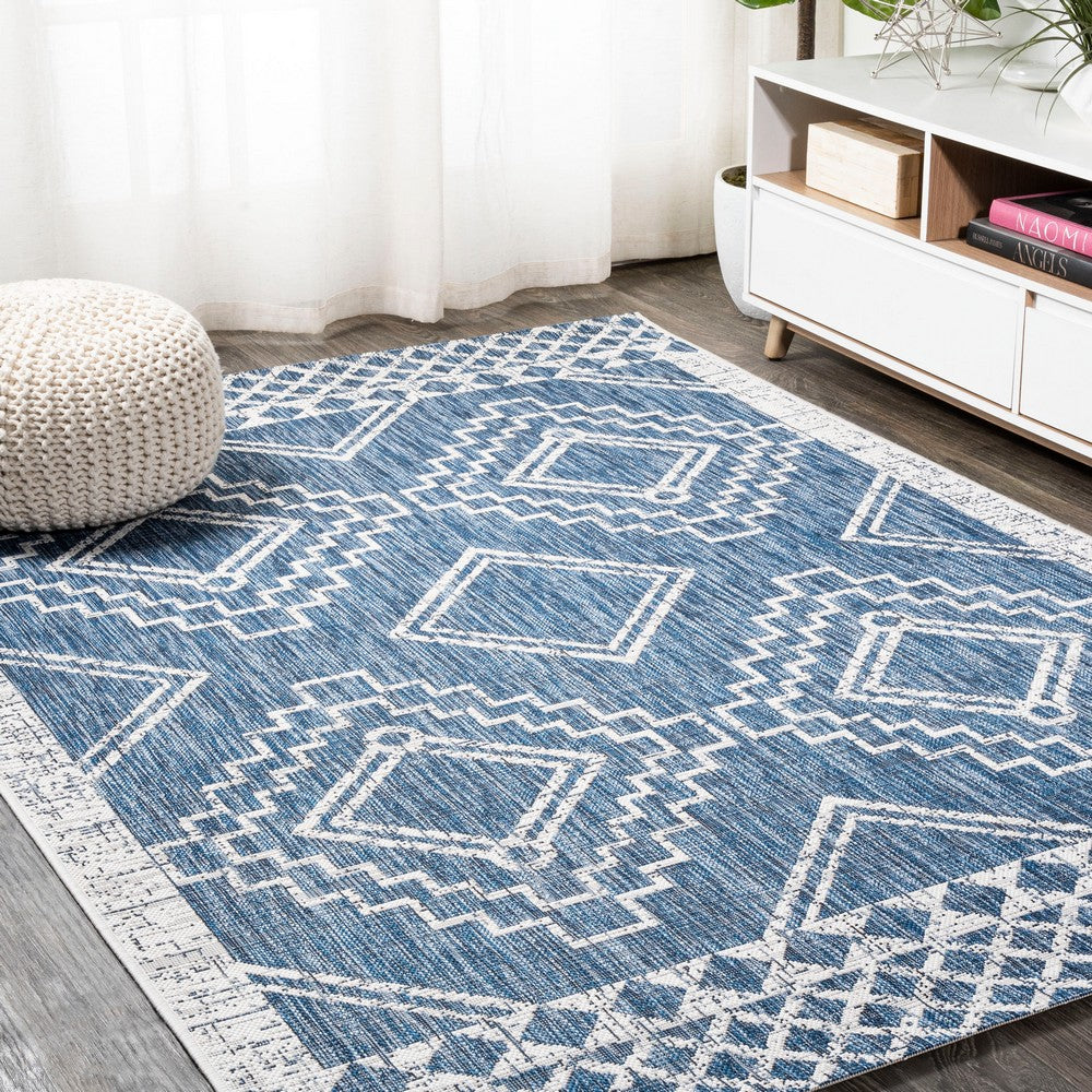 Faro Marokko Diamond Tribal Medallion Indoor/Outdoor Area Rug