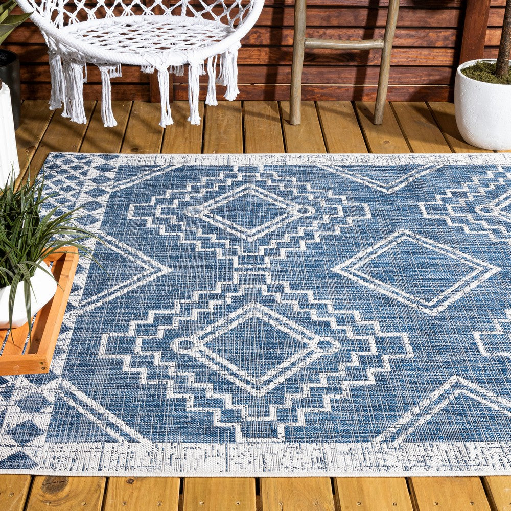Faro Marokko Diamond Tribal Medallion Indoor/Outdoor Area Rug