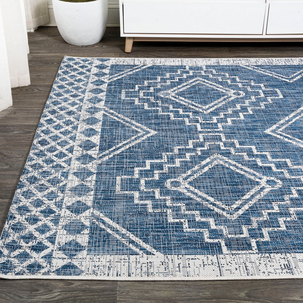 Faro Marokko Diamond Tribal Medallion Indoor/Outdoor Area Rug