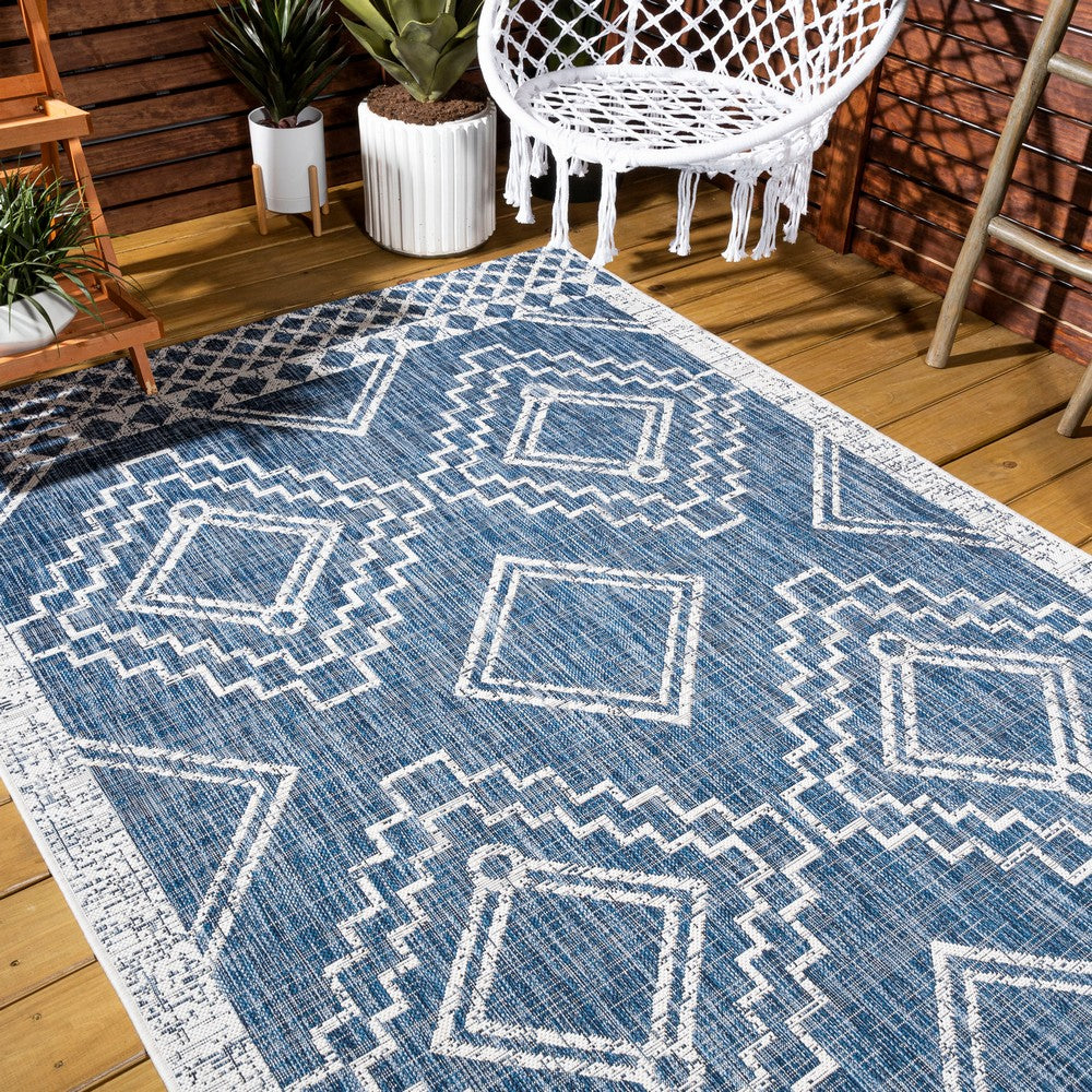 Faro Marokko Diamond Tribal Medallion Indoor/Outdoor Area Rug