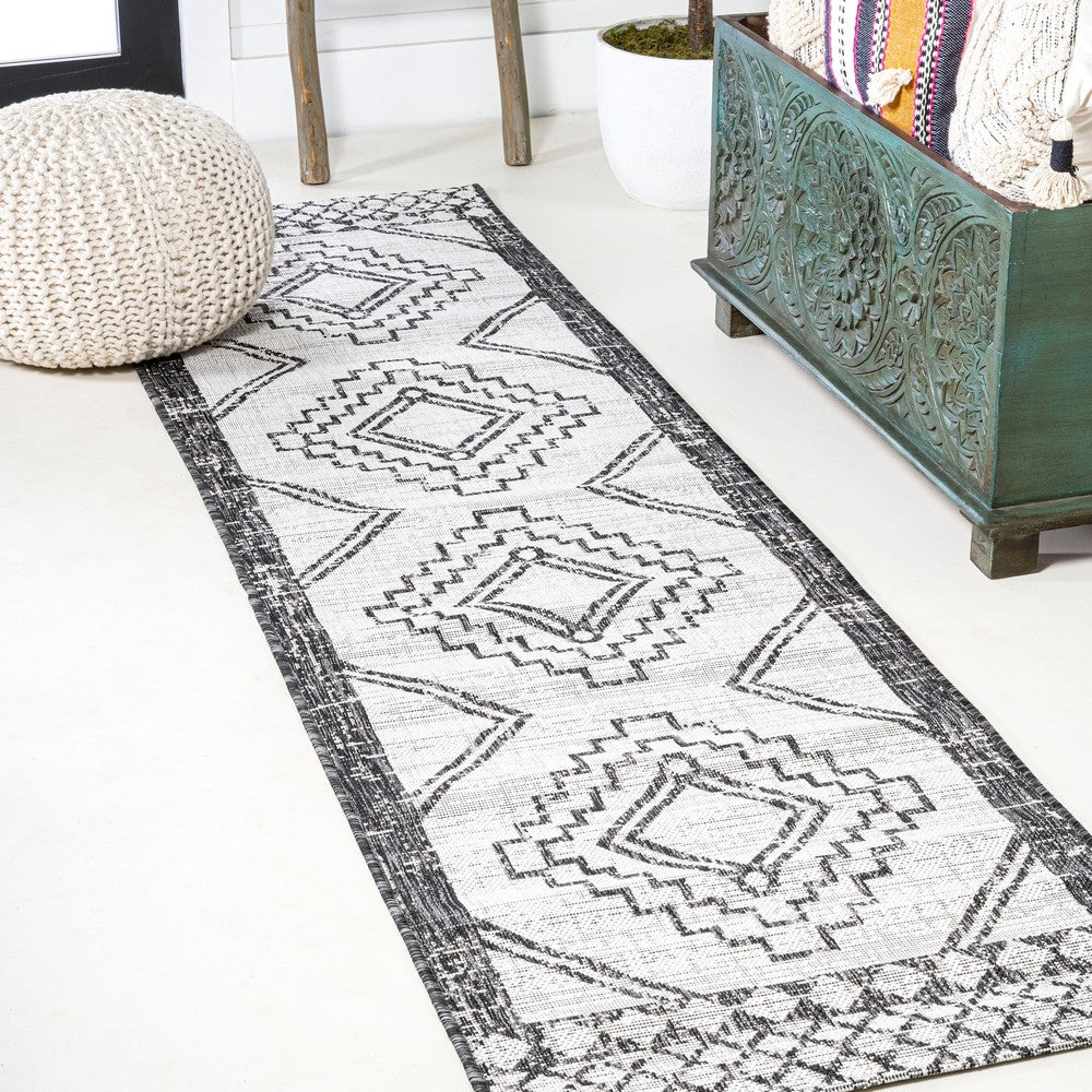 Faro Marokko Diamond Tribal Medallion Indoor/Outdoor Area Rug