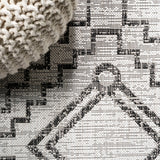 Faro Marokko Diamond Tribal Medallion Indoor/Outdoor Area Rug