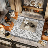 Faro Marokko Diamond Tribal Medallion Indoor/Outdoor Area Rug