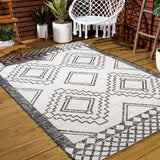 Faro Marokko Diamond Tribal Medallion Indoor/Outdoor Area Rug