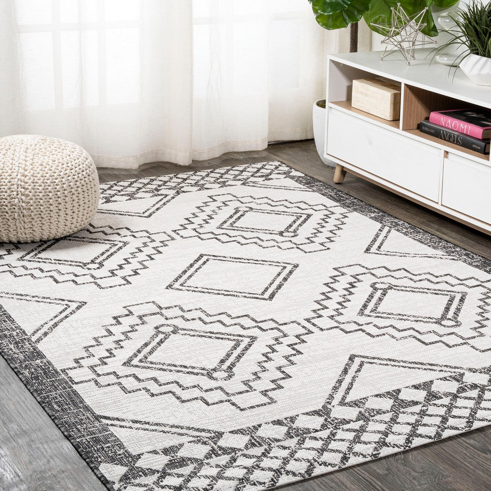 Faro Marokko Diamond Tribal Medallion Indoor/Outdoor Area Rug