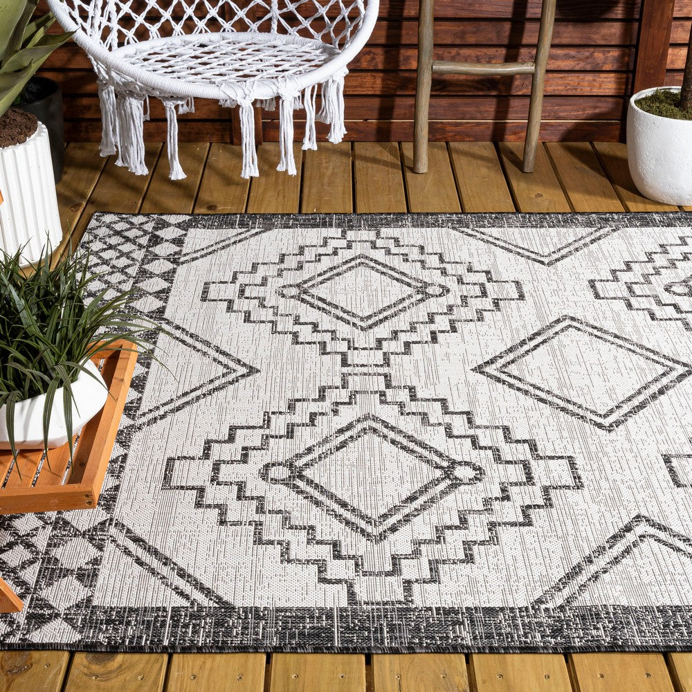 Faro Marokko Diamond Tribal Medallion Indoor/Outdoor Area Rug