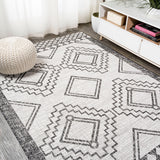Faro Marokko Diamond Tribal Medallion Indoor/Outdoor Area Rug