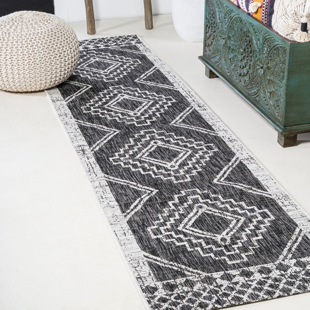 Faro Marokko Diamond Tribal Medallion Indoor/Outdoor Area Rug