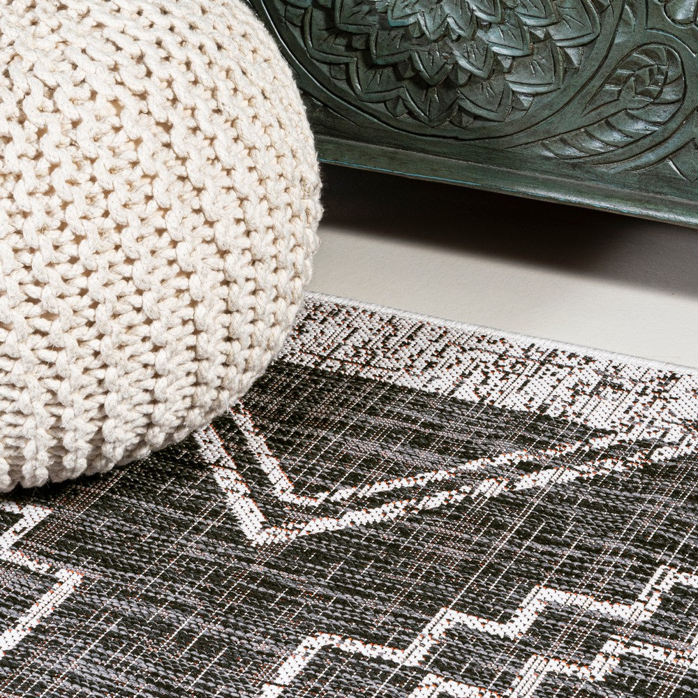 Faro Marokko Diamond Tribal Medallion Indoor/Outdoor Area Rug