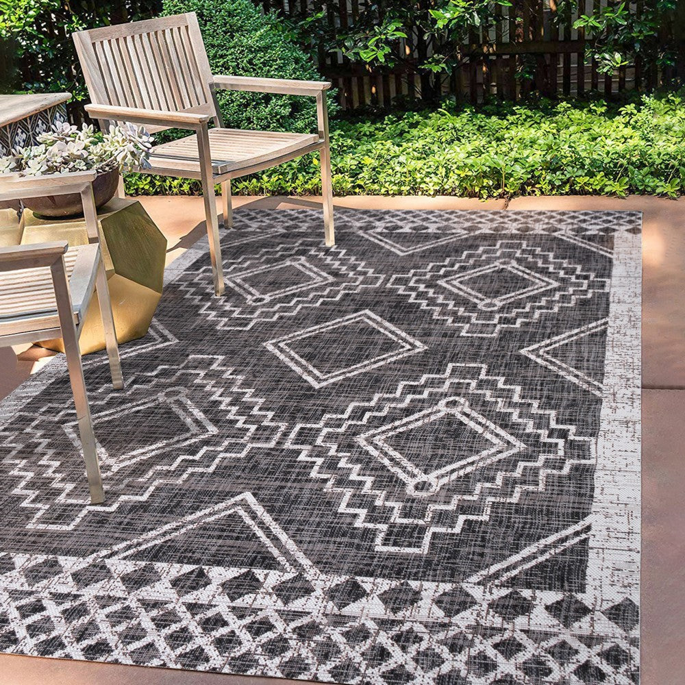 Faro Marokko Diamond Tribal Medallion Indoor/Outdoor Area Rug