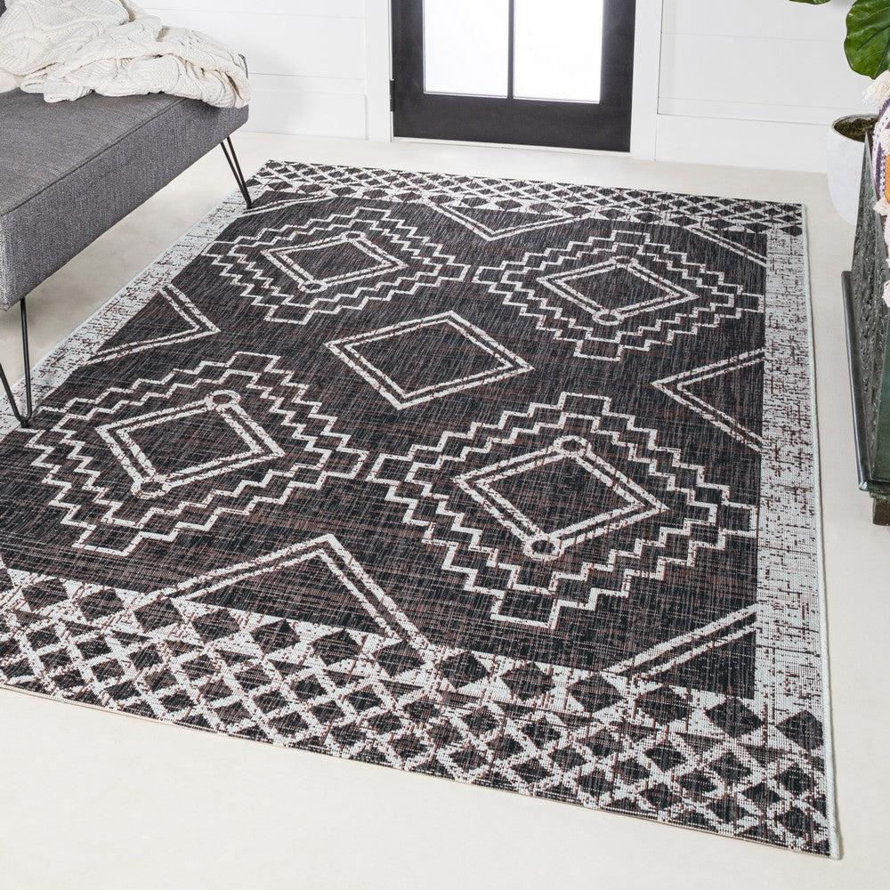 Faro Marokko Diamond Tribal Medallion Indoor/Outdoor Area Rug