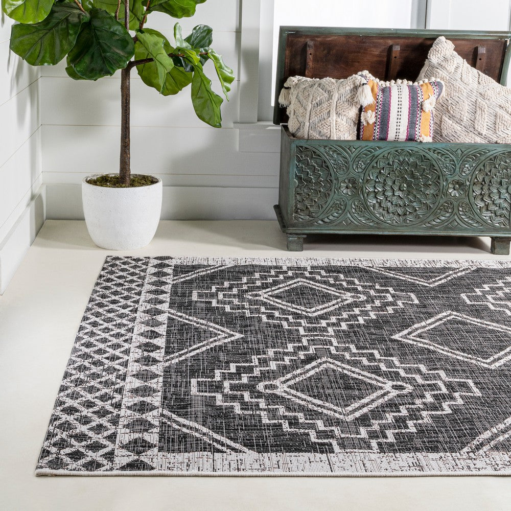 Faro Marokko Diamond Tribal Medallion Indoor/Outdoor Area Rug