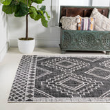 Faro Marokko Diamond Tribal Medallion Indoor/Outdoor Area Rug