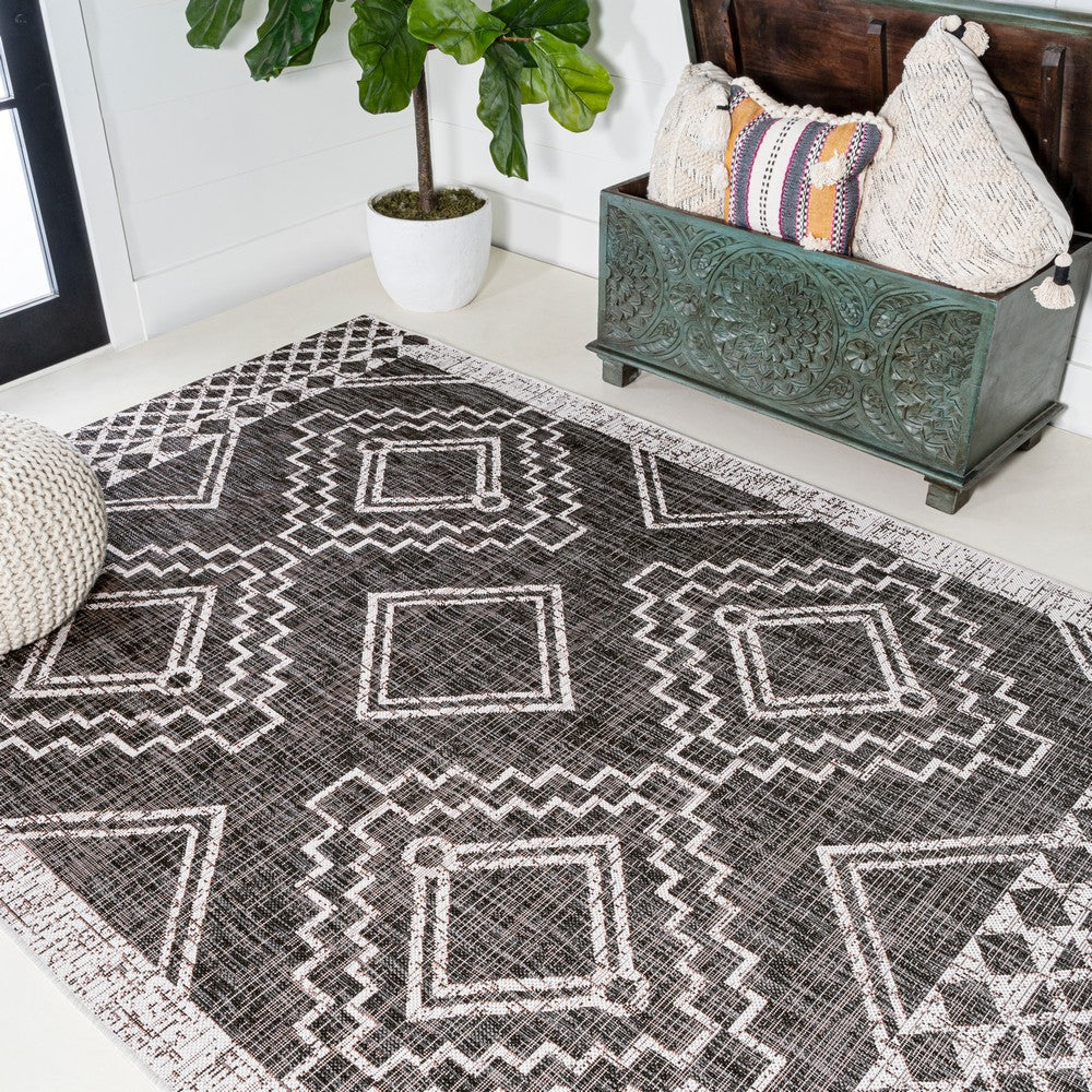 Faro Marokko Diamond Tribal Medallion Indoor/Outdoor Area Rug