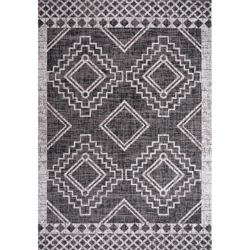 Faro Marokko Diamond Tribal Medallion Indoor/Outdoor Area Rug